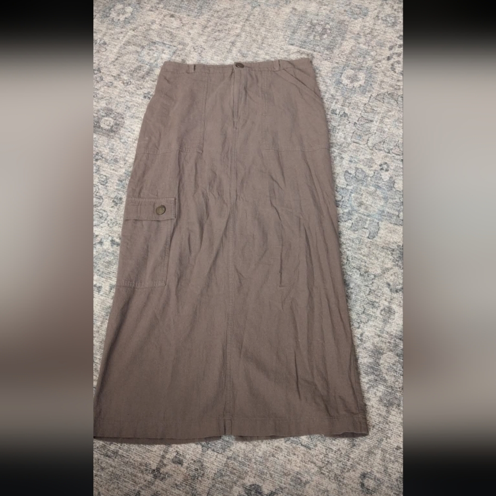 Taupe Cargo Skirt